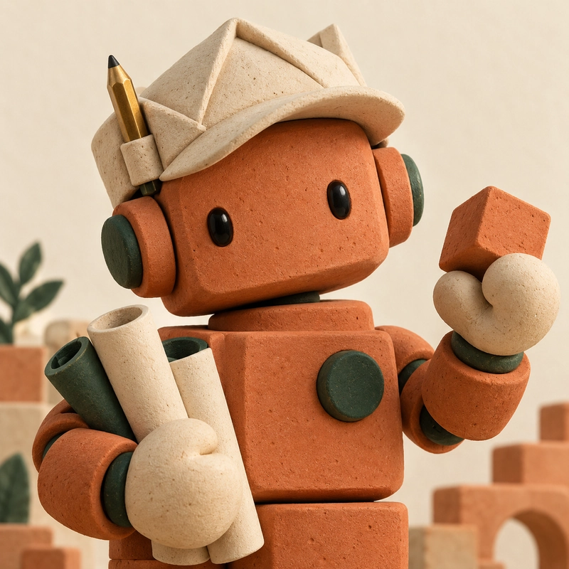 BIB terracotta construction robot